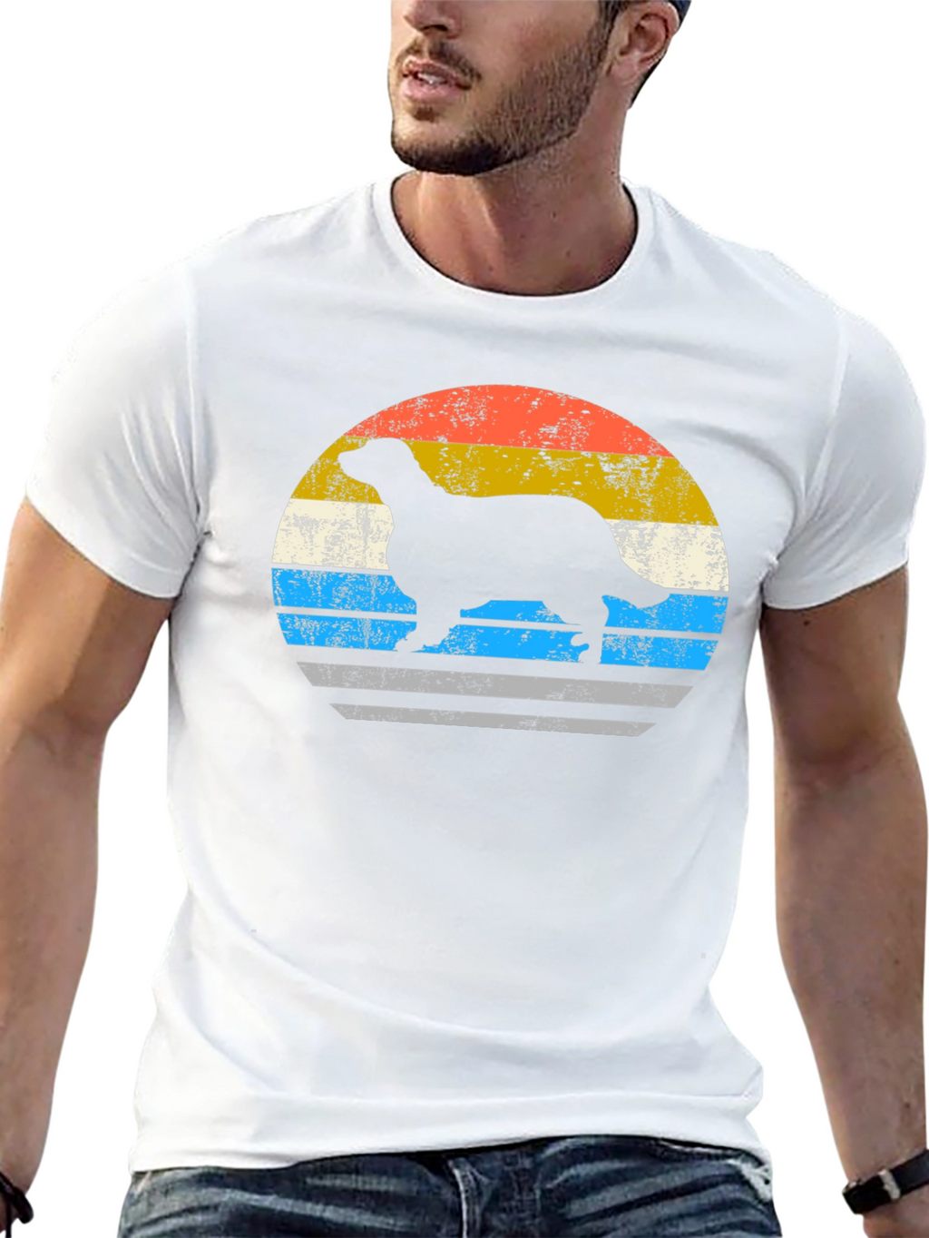 Retro Ferret Sunset Graphic T-Shirt