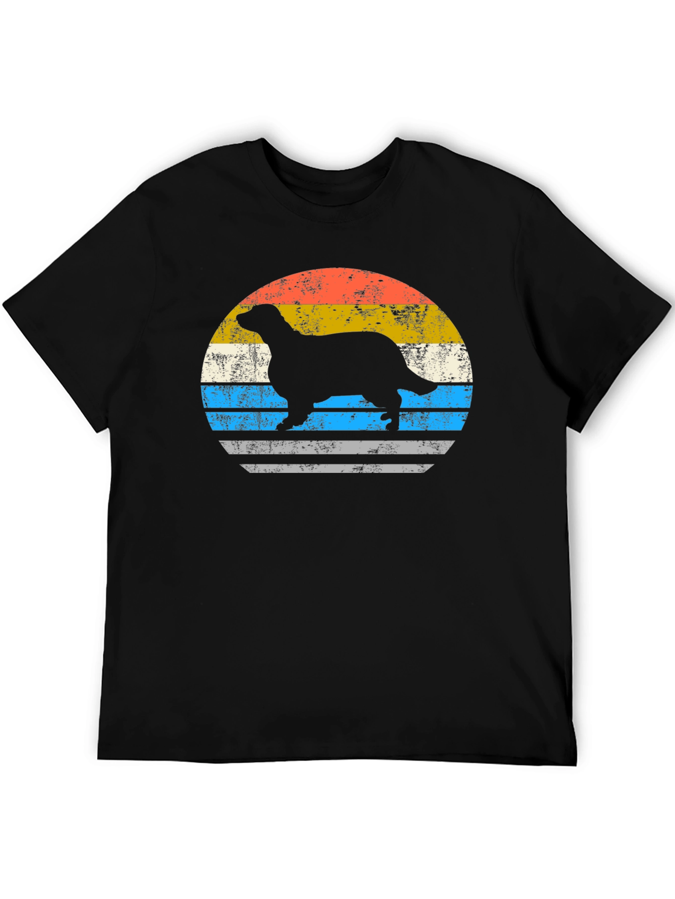 Retro Ferret Sunset Graphic T-Shirt