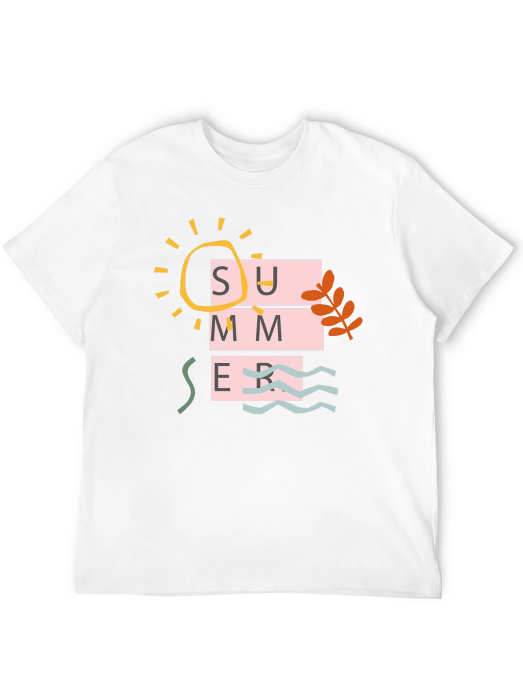 Summer Graphic Print Tee - Casual Black T-Shirt