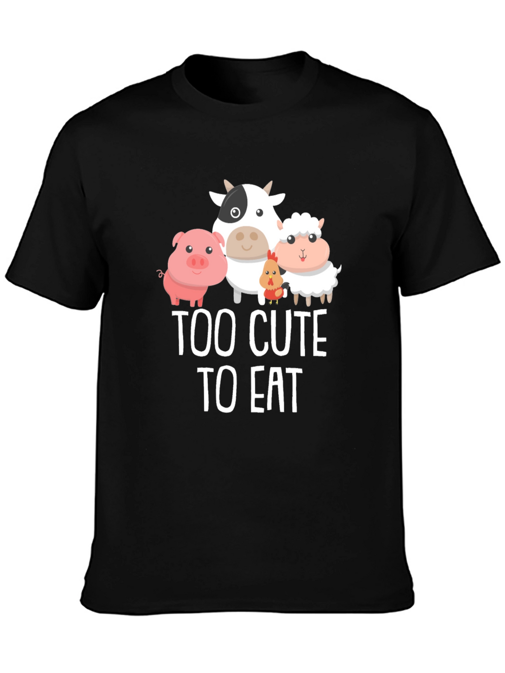 Too Cute To Eat Vegan Graphic T-Shirt