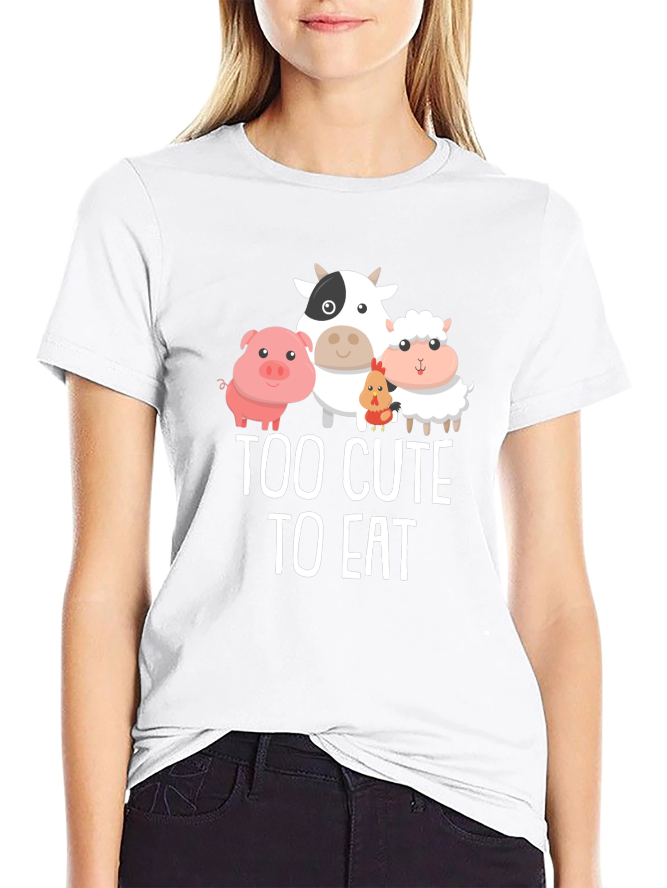 Too Cute To Eat Vegan Graphic T-Shirt