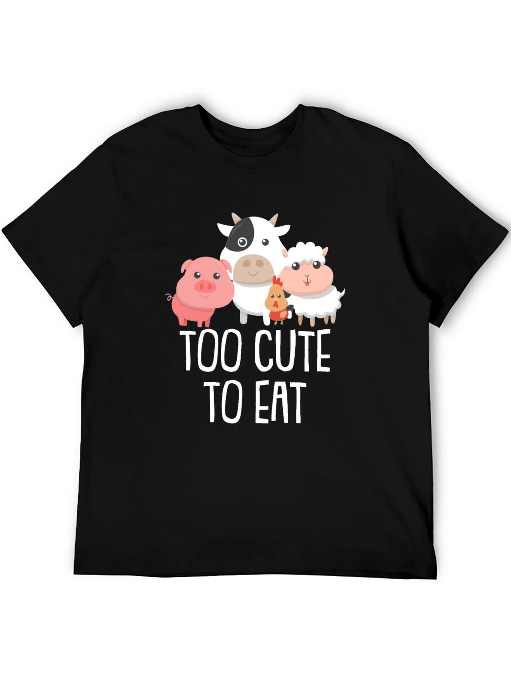 Too Cute To Eat Vegan Graphic T-Shirt