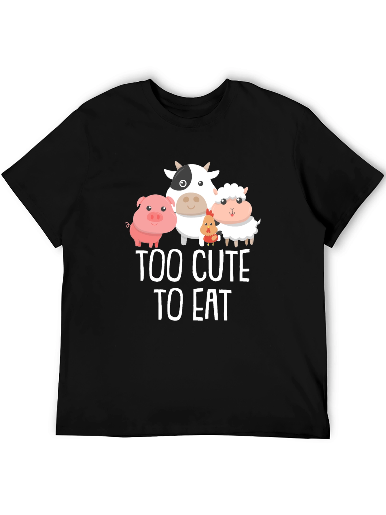 Too Cute To Eat Vegan Graphic T-Shirt
