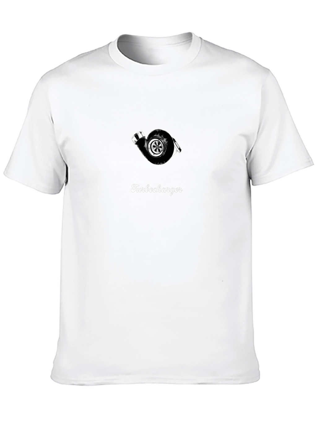 Turbocharger T-Shirt - Black Cotton Graphic Tee