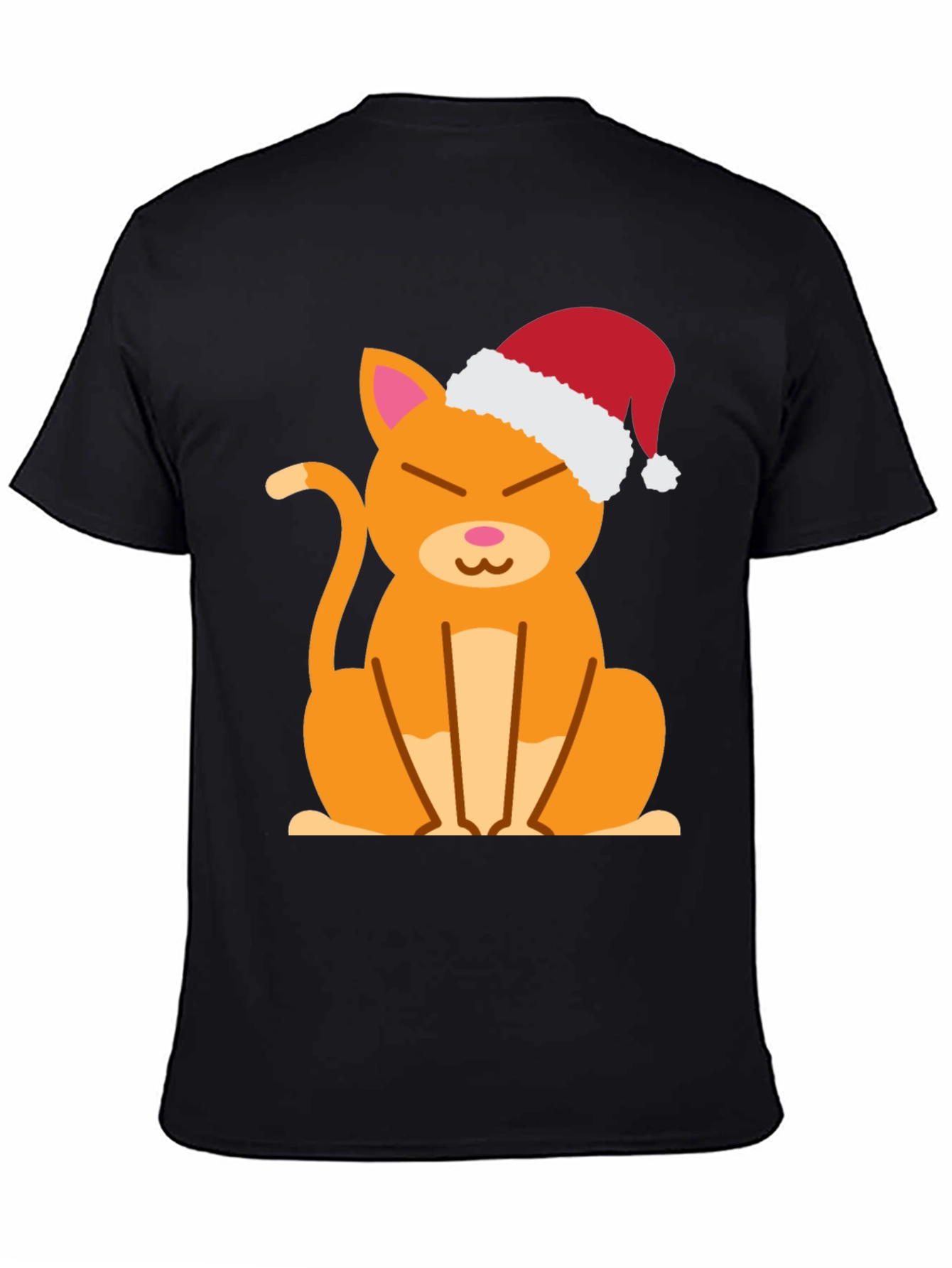 Festive Cat Tee - Santa Hat Cute Kitten Shirt
