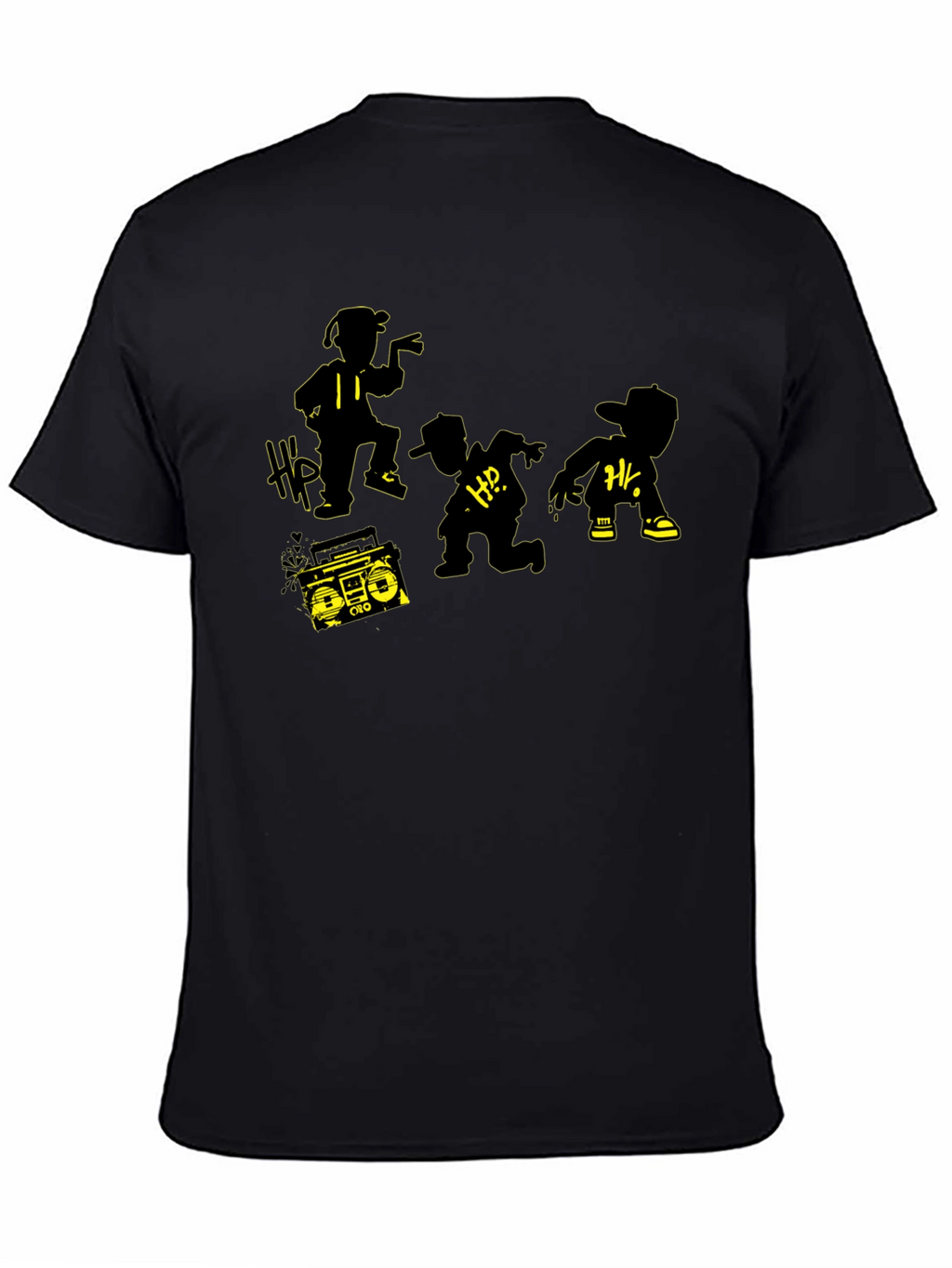 Retro Hip Hop Crew T-Shirt - Classic Boombox Design