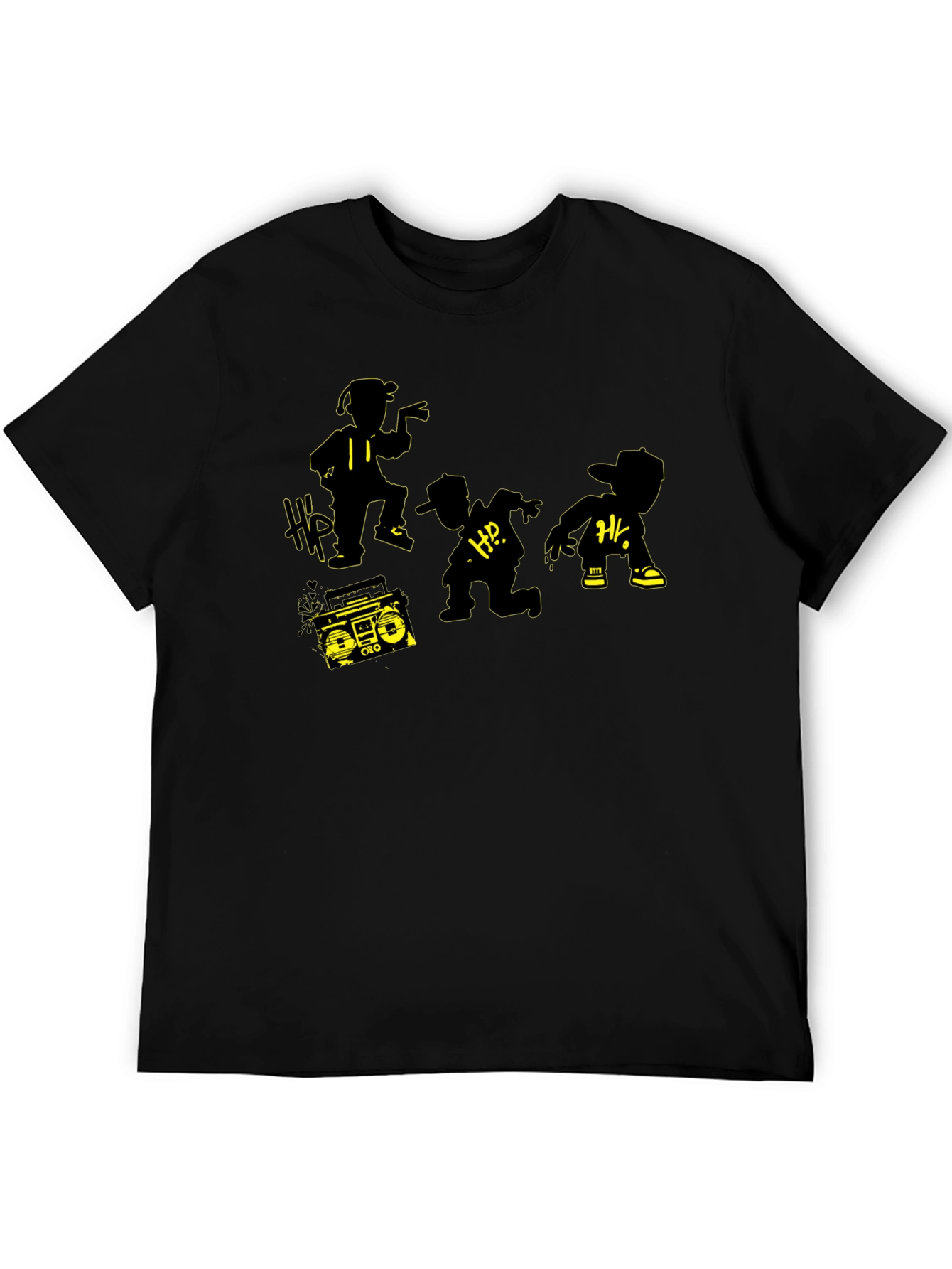 Retro Hip Hop Crew T-Shirt - Classic Boombox Design