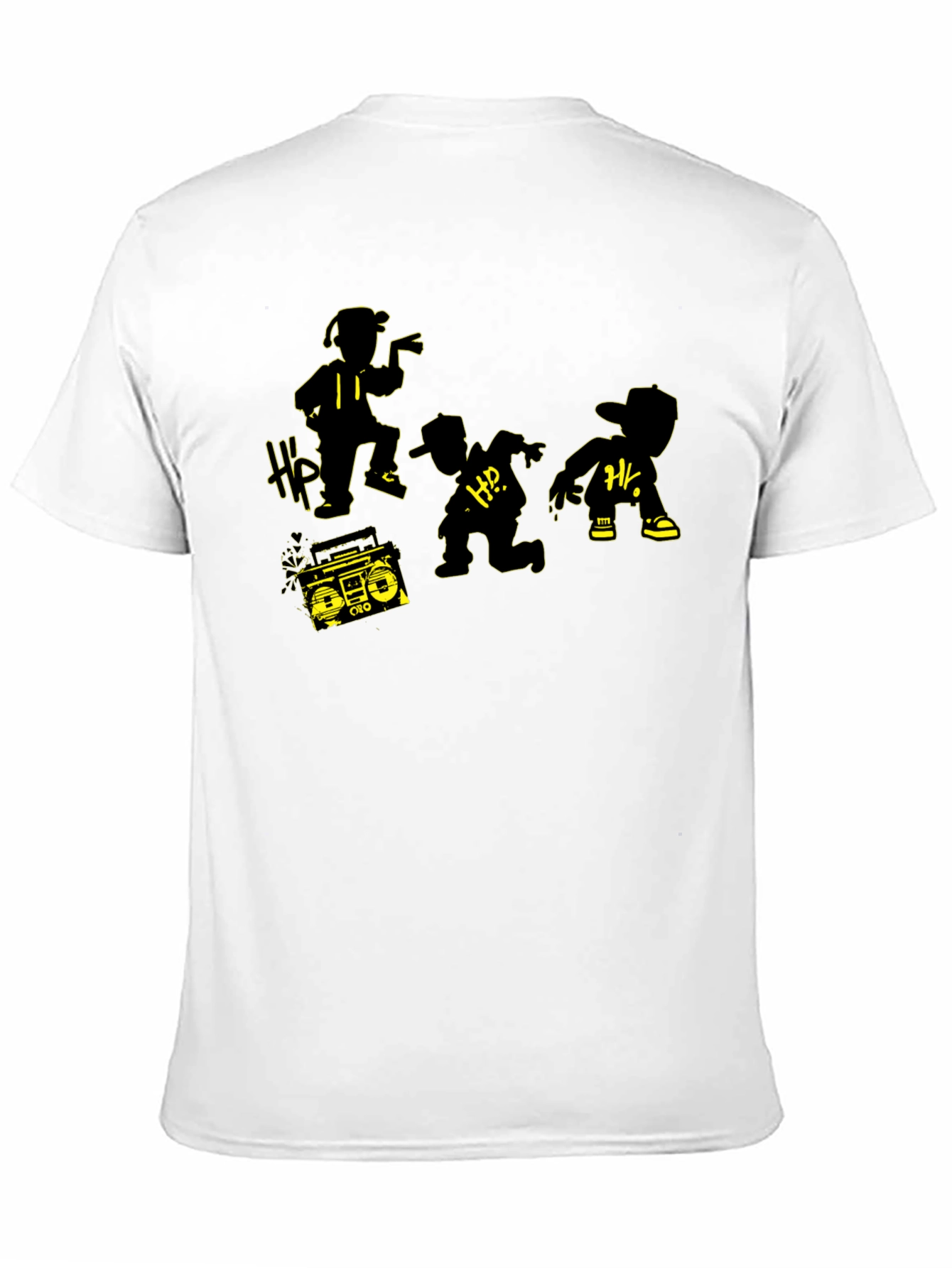 Retro Hip Hop Crew T-Shirt - Classic Boombox Design