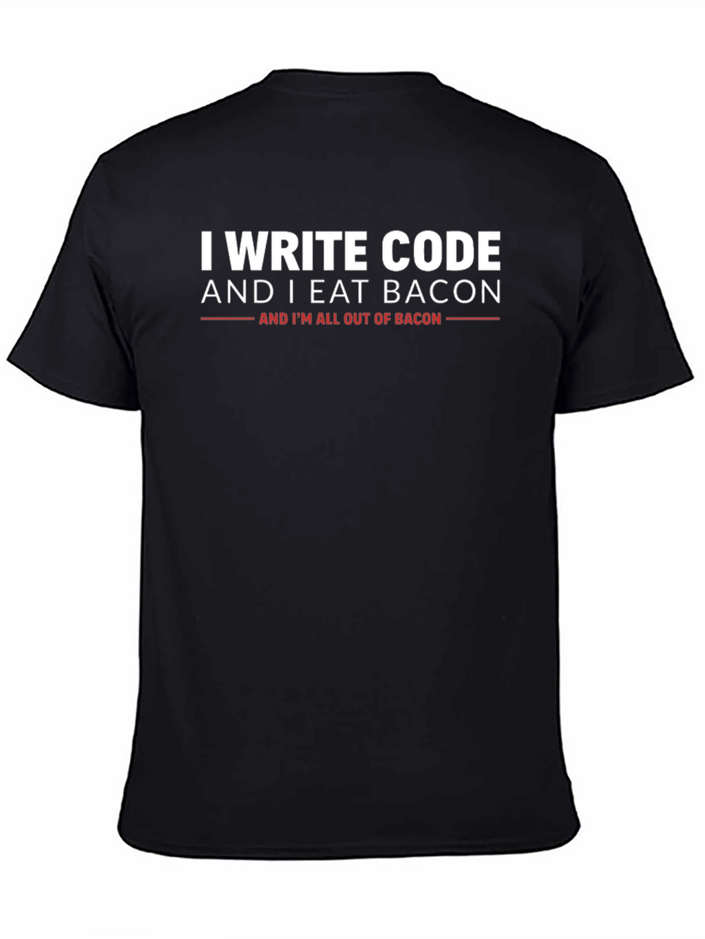 I Write Code and I Eat Bacon Graphic T-Shirt