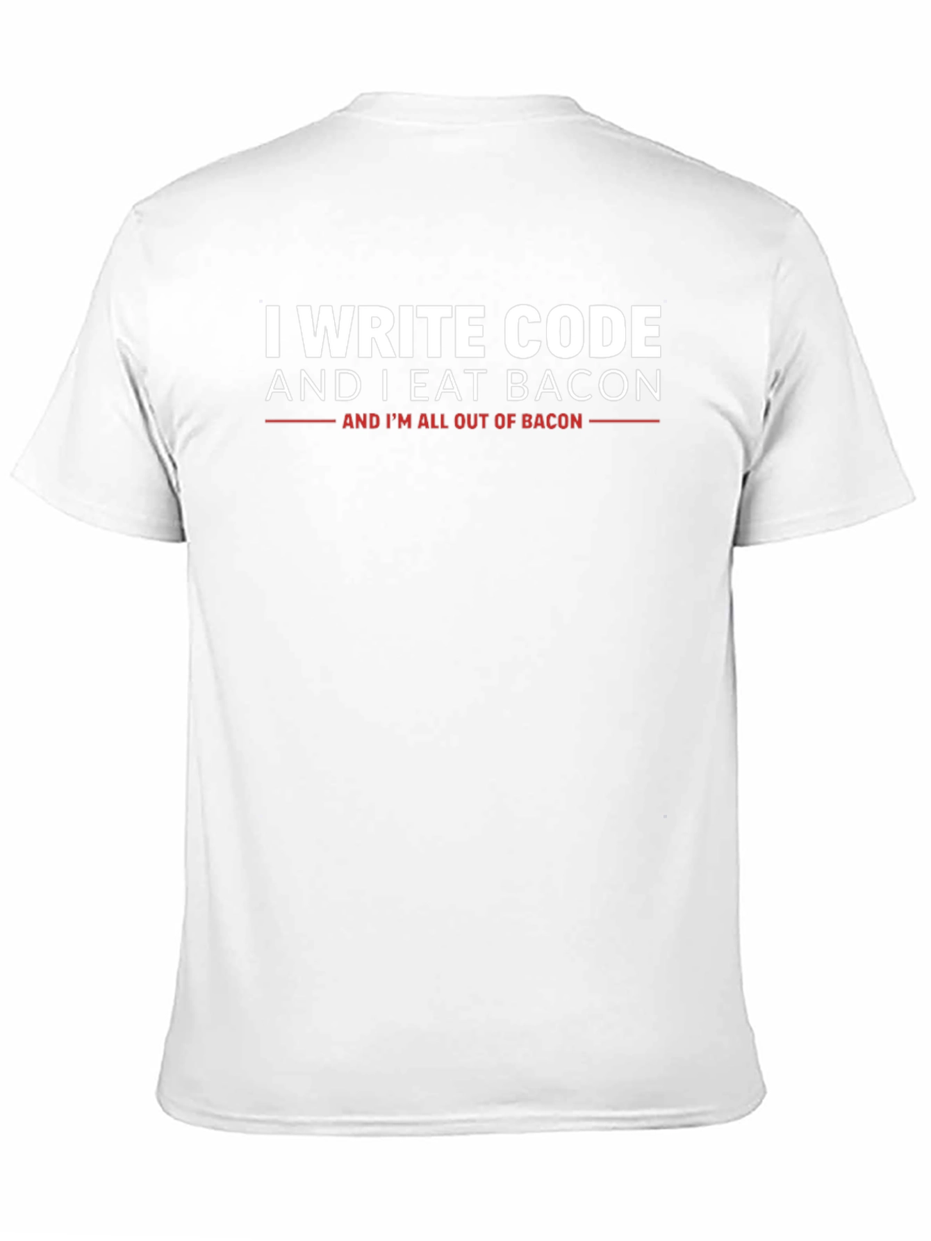 I Write Code and I Eat Bacon Graphic T-Shirt