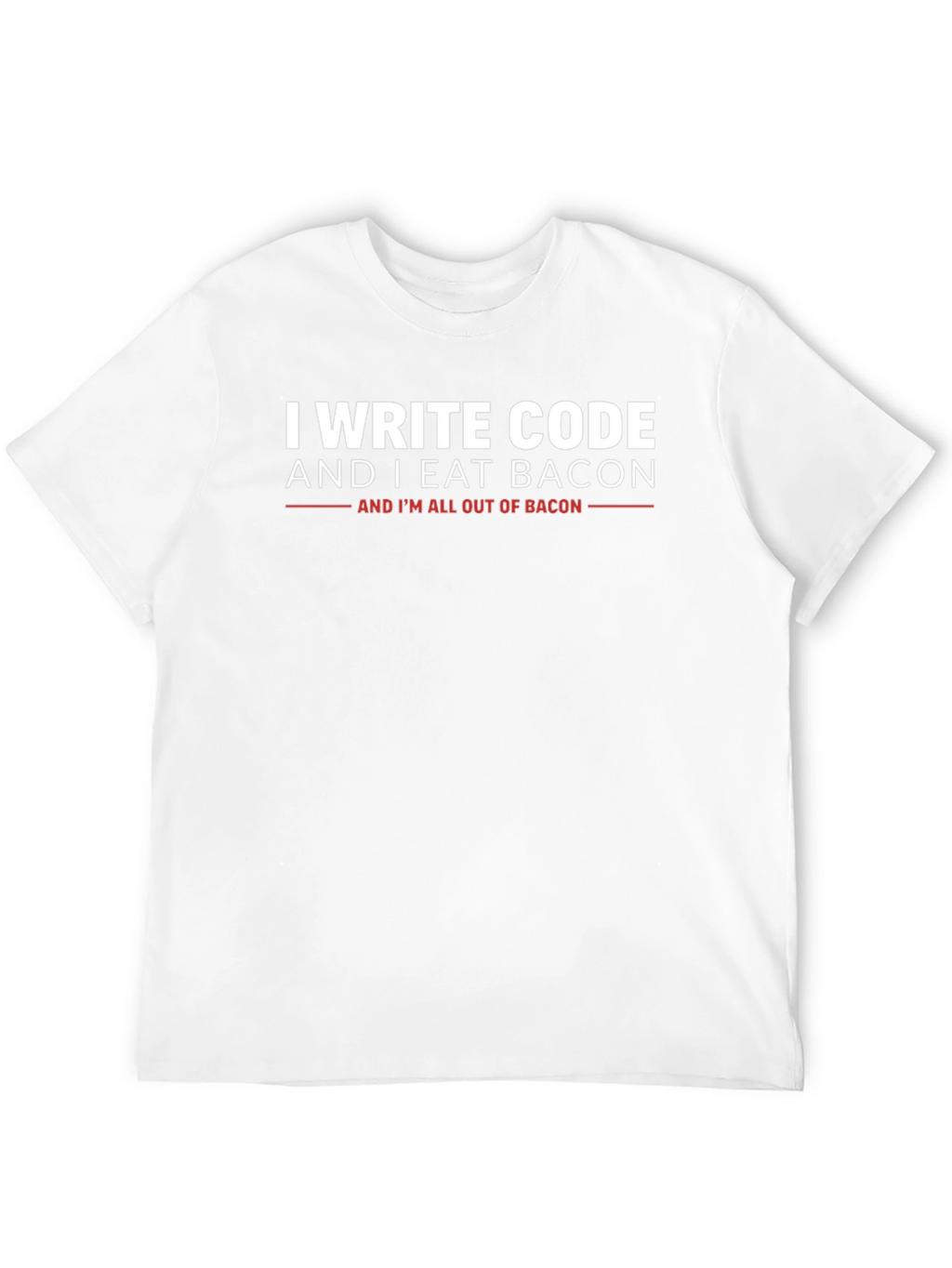 I Write Code and I Eat Bacon Graphic T-Shirt