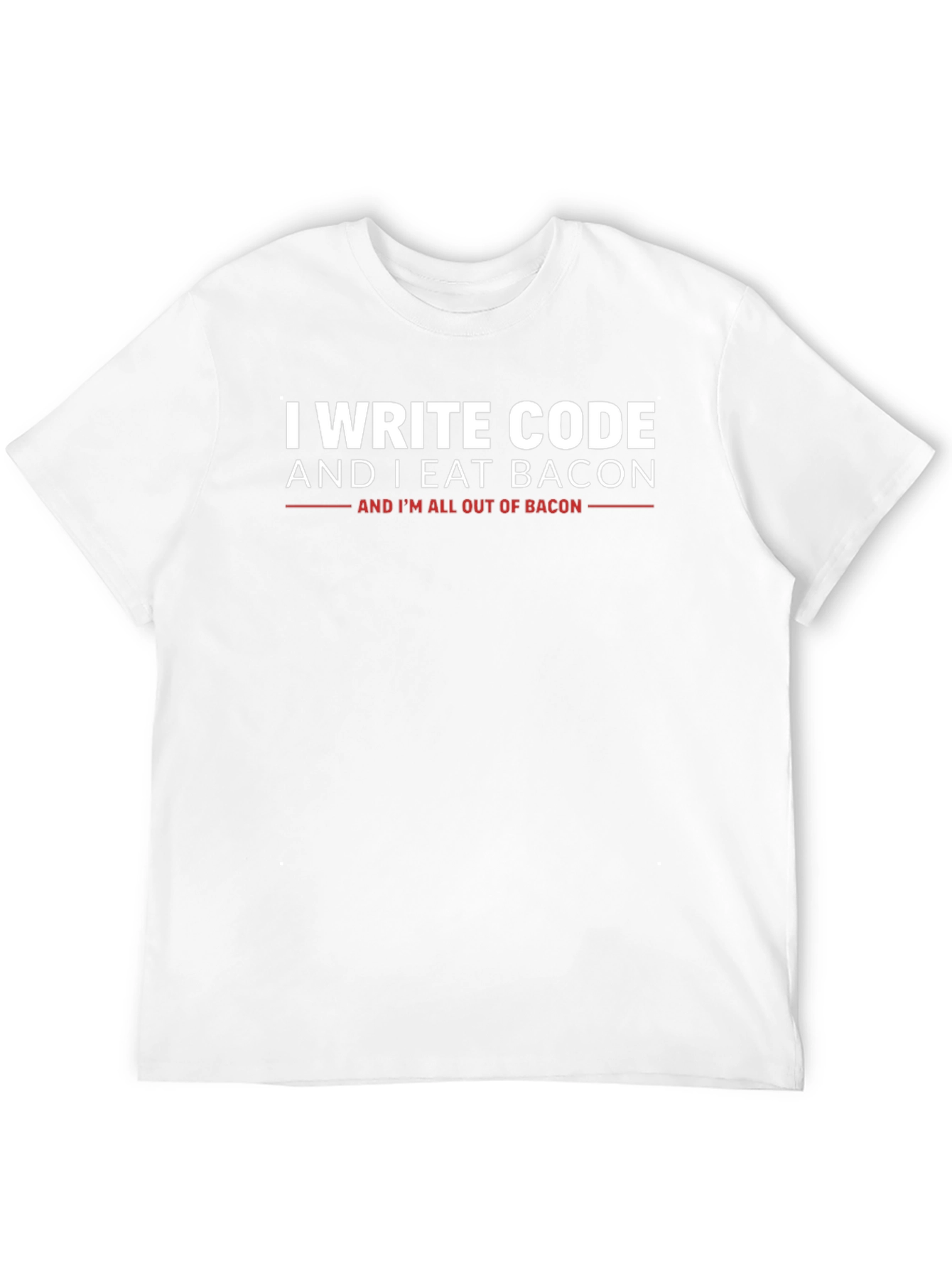 I Write Code and I Eat Bacon Graphic T-Shirt
