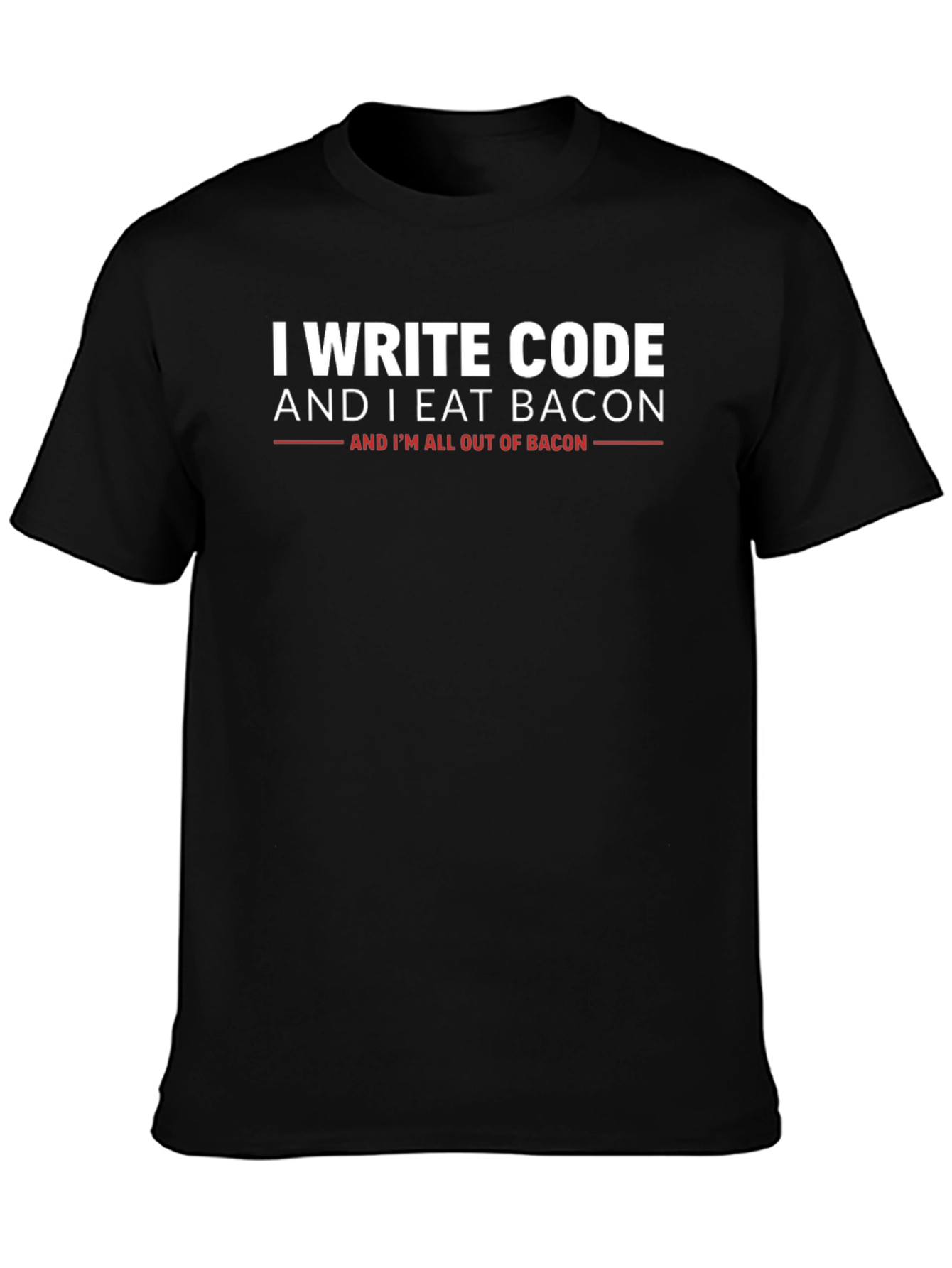 I Write Code and I Eat Bacon Graphic T-Shirt