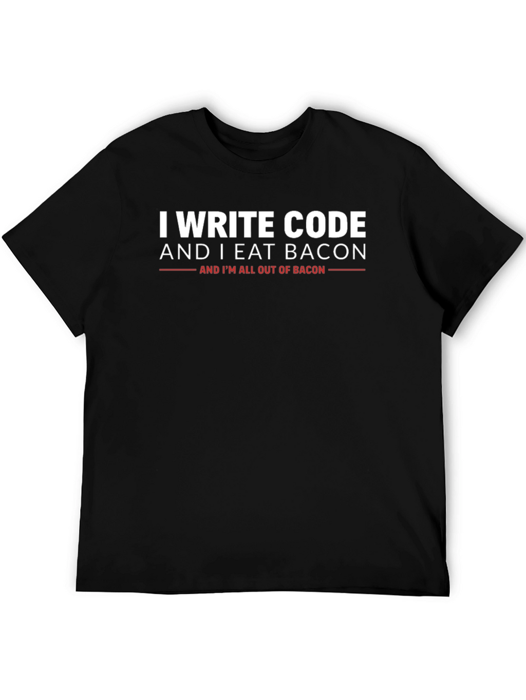 I Write Code and I Eat Bacon Graphic T-Shirt