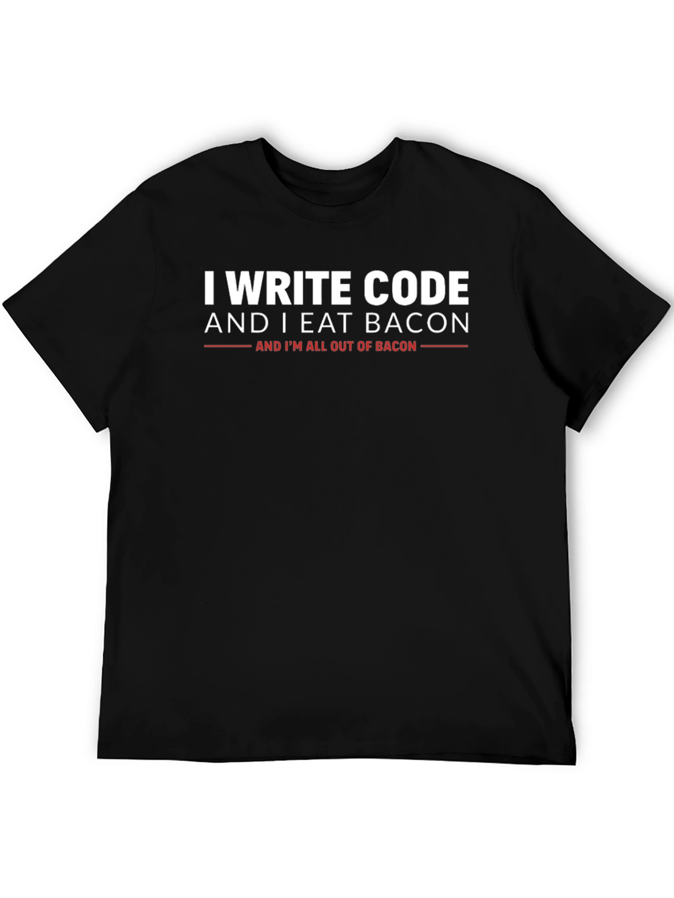 I Write Code and I Eat Bacon Graphic T-Shirt
