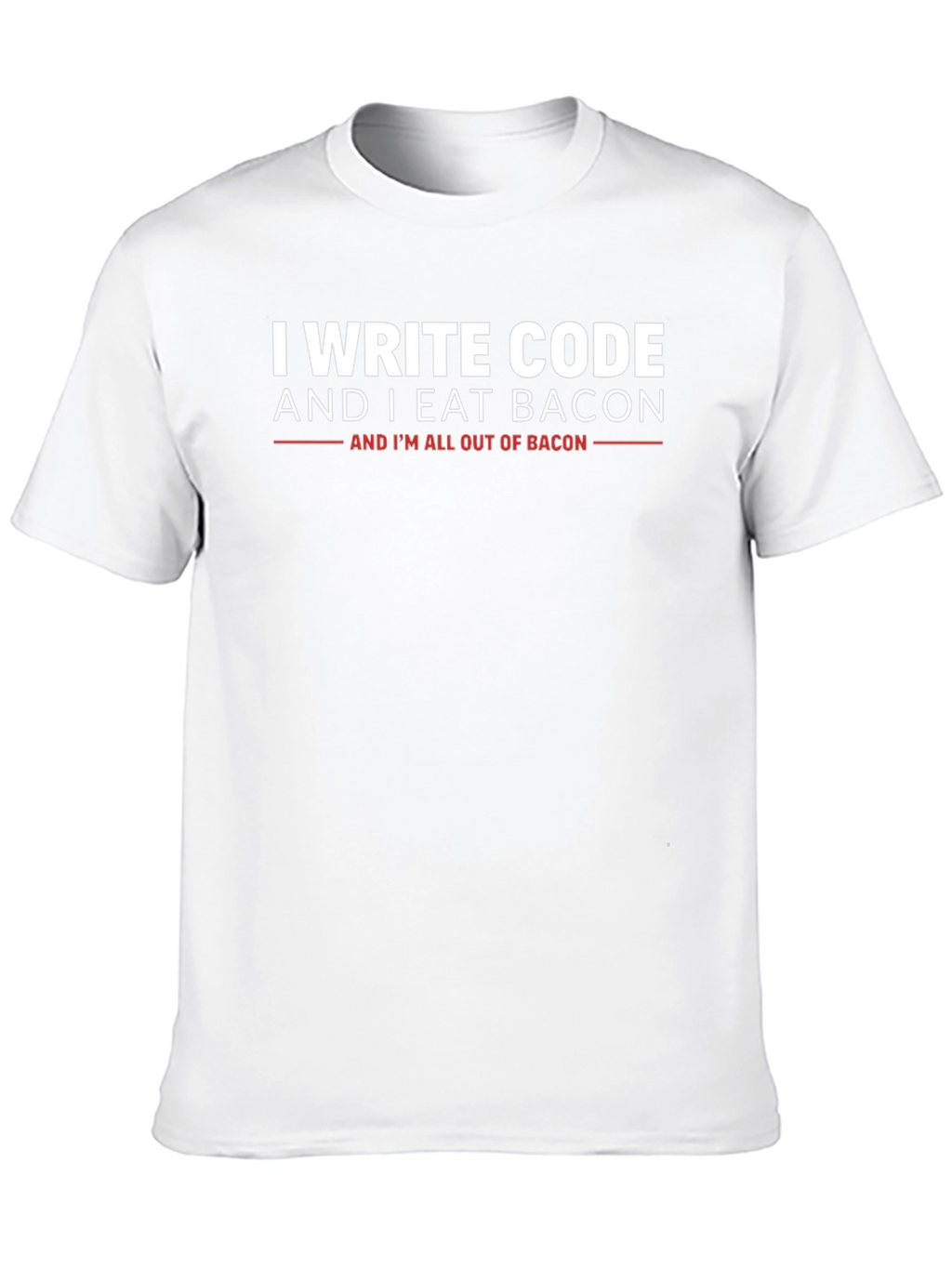 I Write Code and I Eat Bacon Graphic T-Shirt