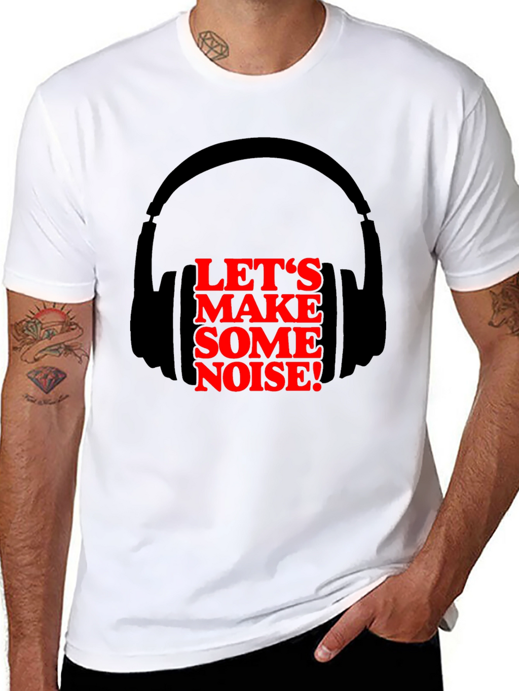 Lets Make Some Noise Tee - Headphones Graphic T-Shirt
