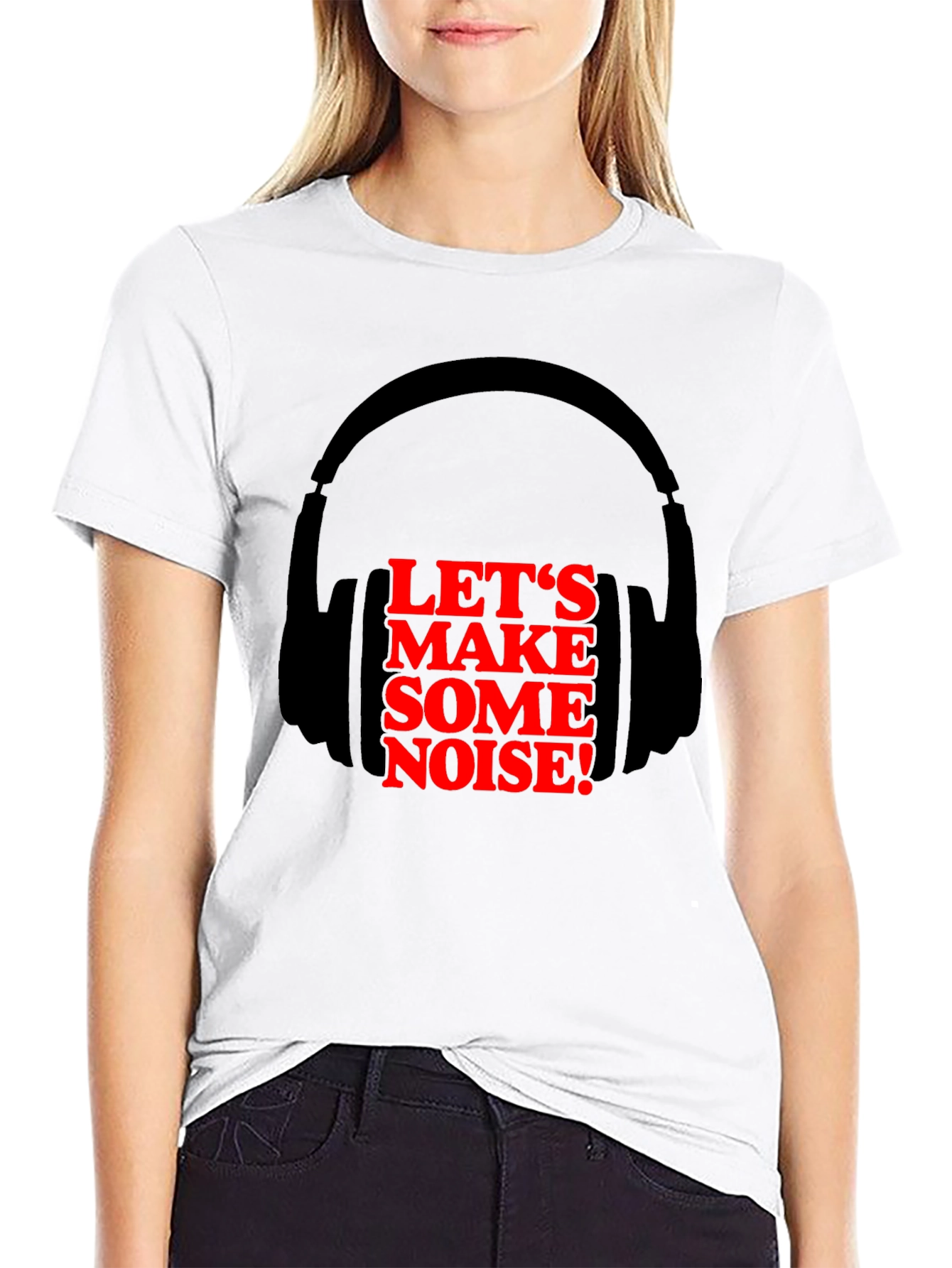 Lets Make Some Noise Tee - Headphones Graphic T-Shirt