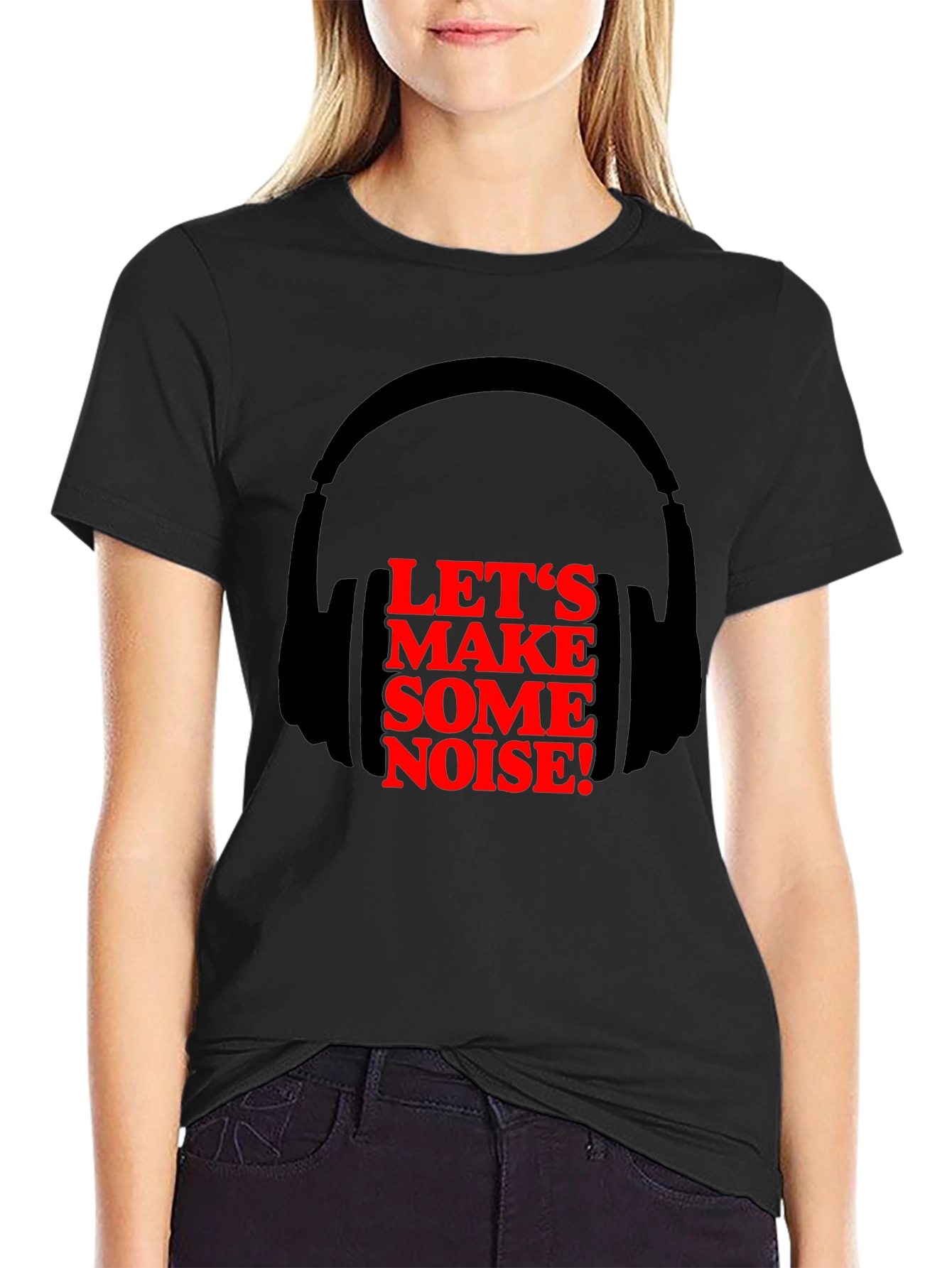Lets Make Some Noise Tee - Headphones Graphic T-Shirt