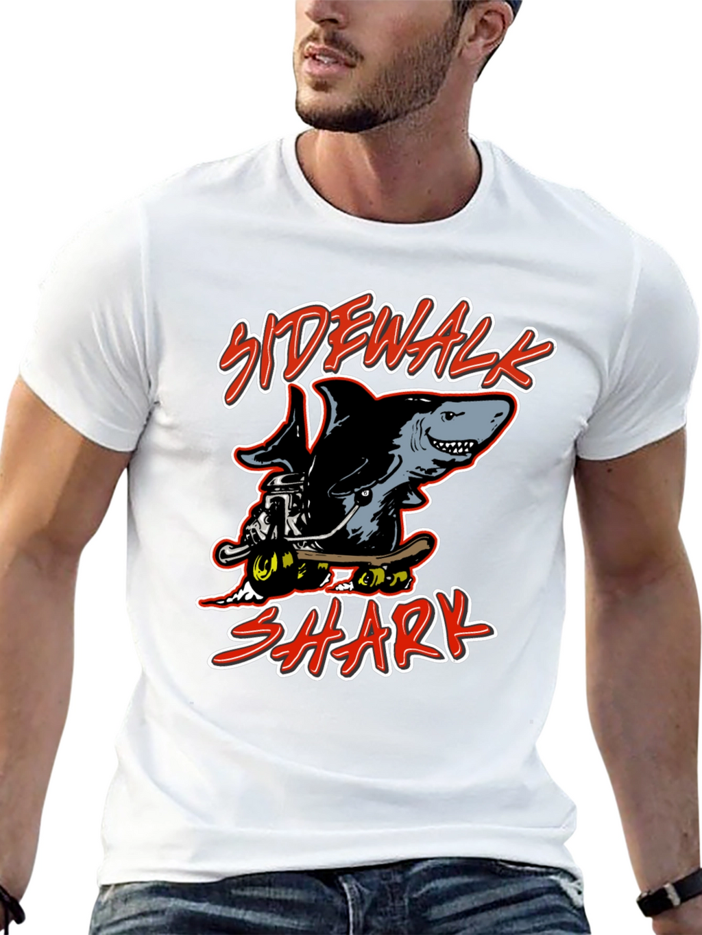 Sidewalk Shark Graphic T-Shirt
