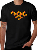 Honeycomb Graphic Tee - Modern Geometric Design