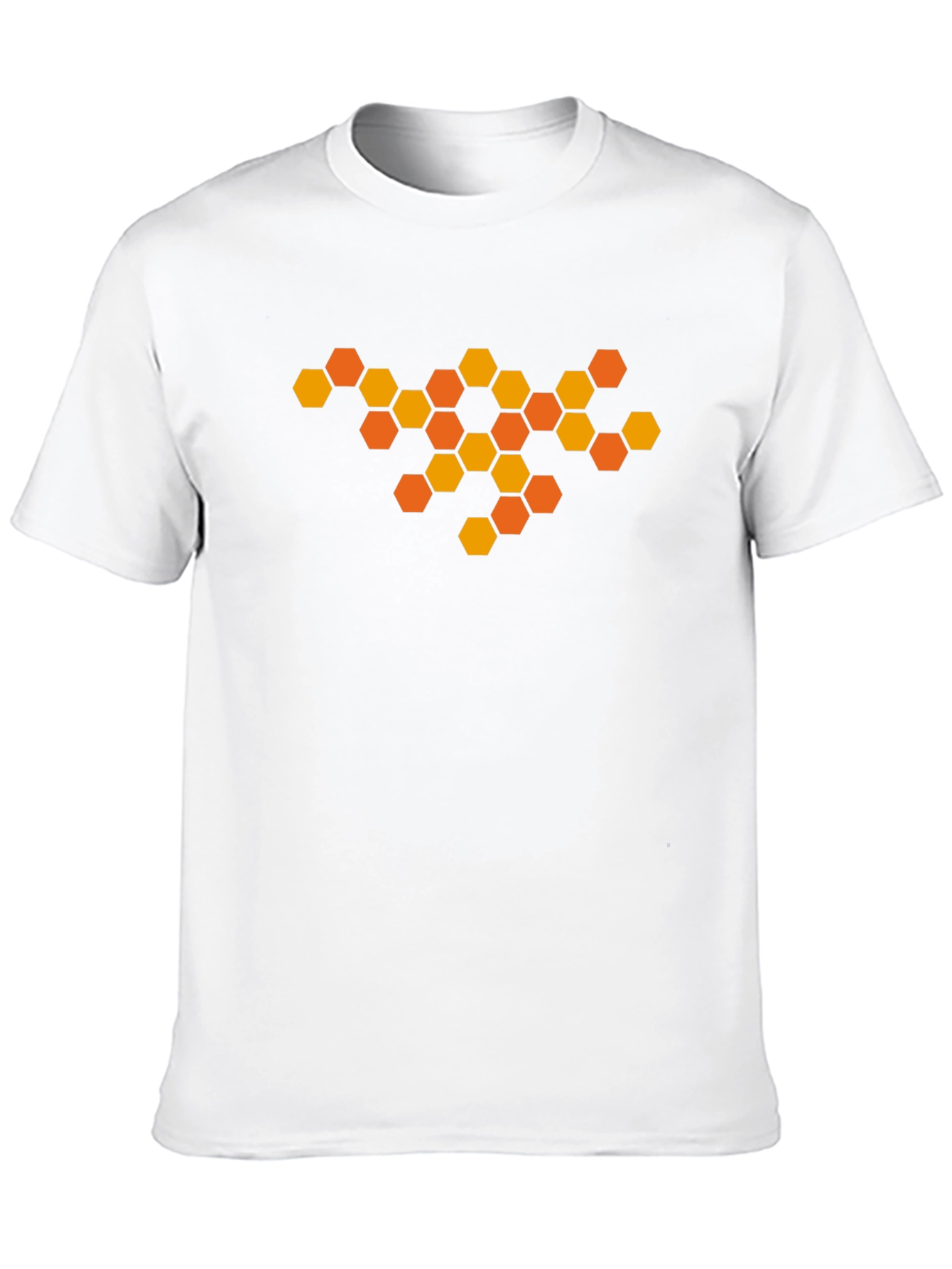 Honeycomb Graphic Tee - Modern Geometric Design