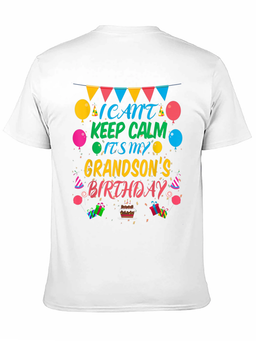 Grandson Birthday T-Shirt - Keep Calm Celebration Tee