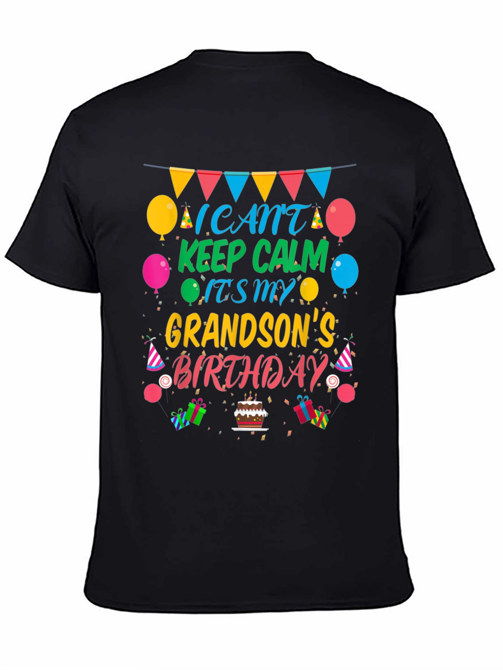 Grandson Birthday T-Shirt - Keep Calm Celebration Tee