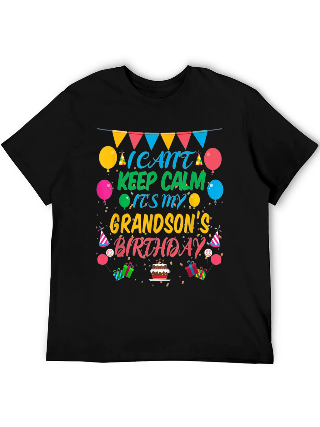 Grandson Birthday T-Shirt - Keep Calm Celebration Tee
