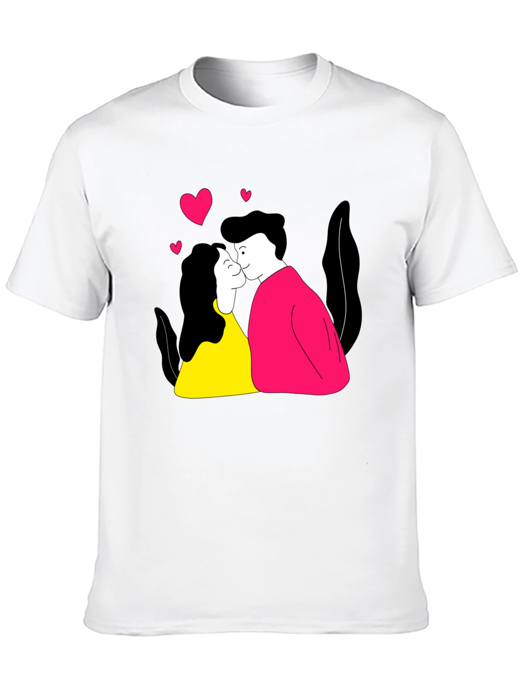Couple Kissing T-Shirt - Black Graphic Tee