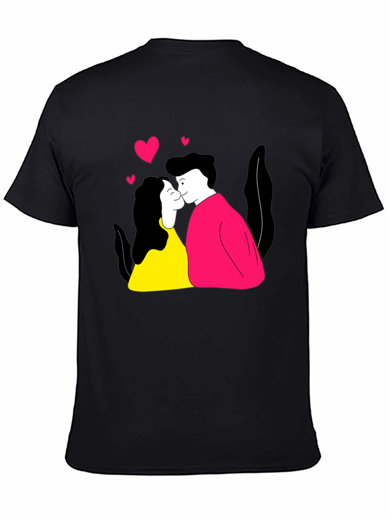 Couple Kissing T-Shirt - Black Graphic Tee
