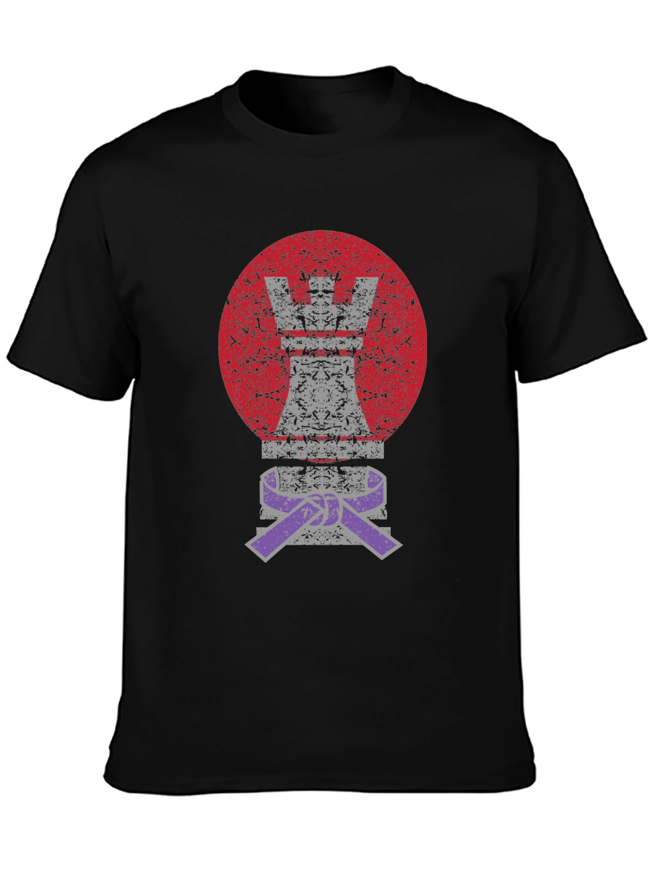 Chess Rook Jiu Jitsu Purple Belt Graphic T-Shirt