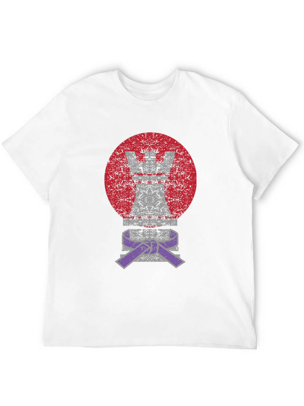Chess Rook Jiu Jitsu Purple Belt Graphic T-Shirt