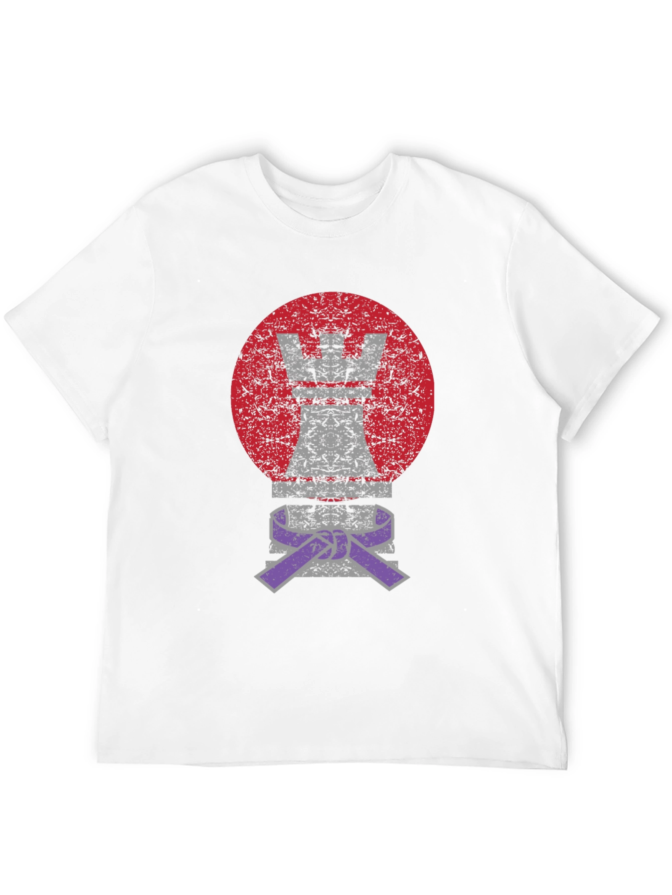 Chess Rook Jiu Jitsu Purple Belt Graphic T-Shirt