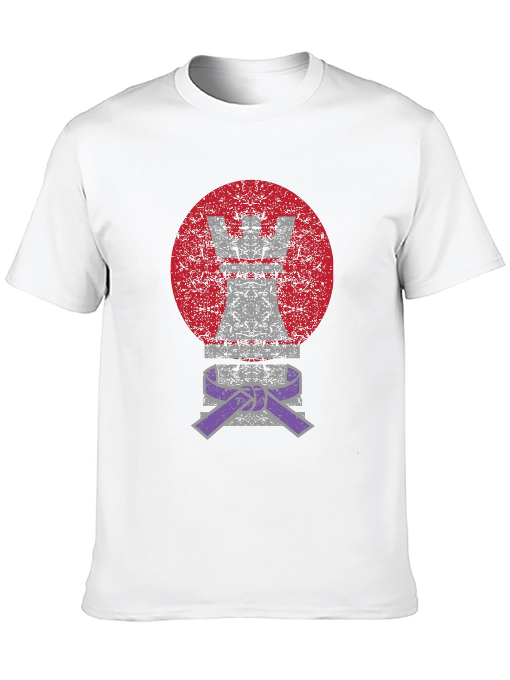 Chess Rook Jiu Jitsu Purple Belt Graphic T-Shirt