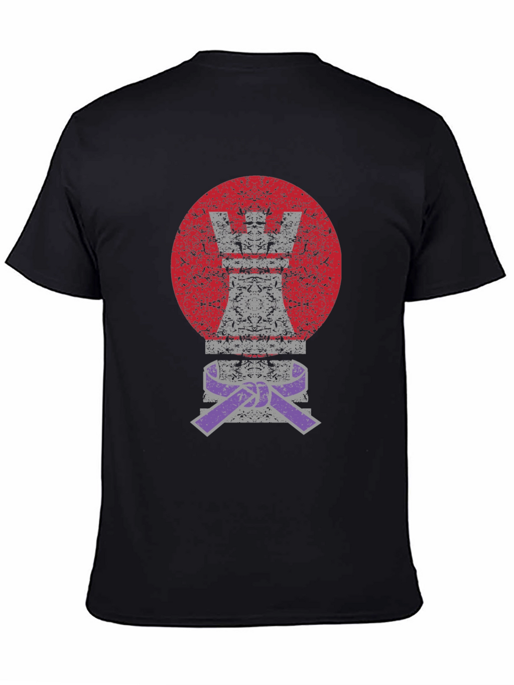 Chess Rook Jiu Jitsu Purple Belt Graphic T-Shirt