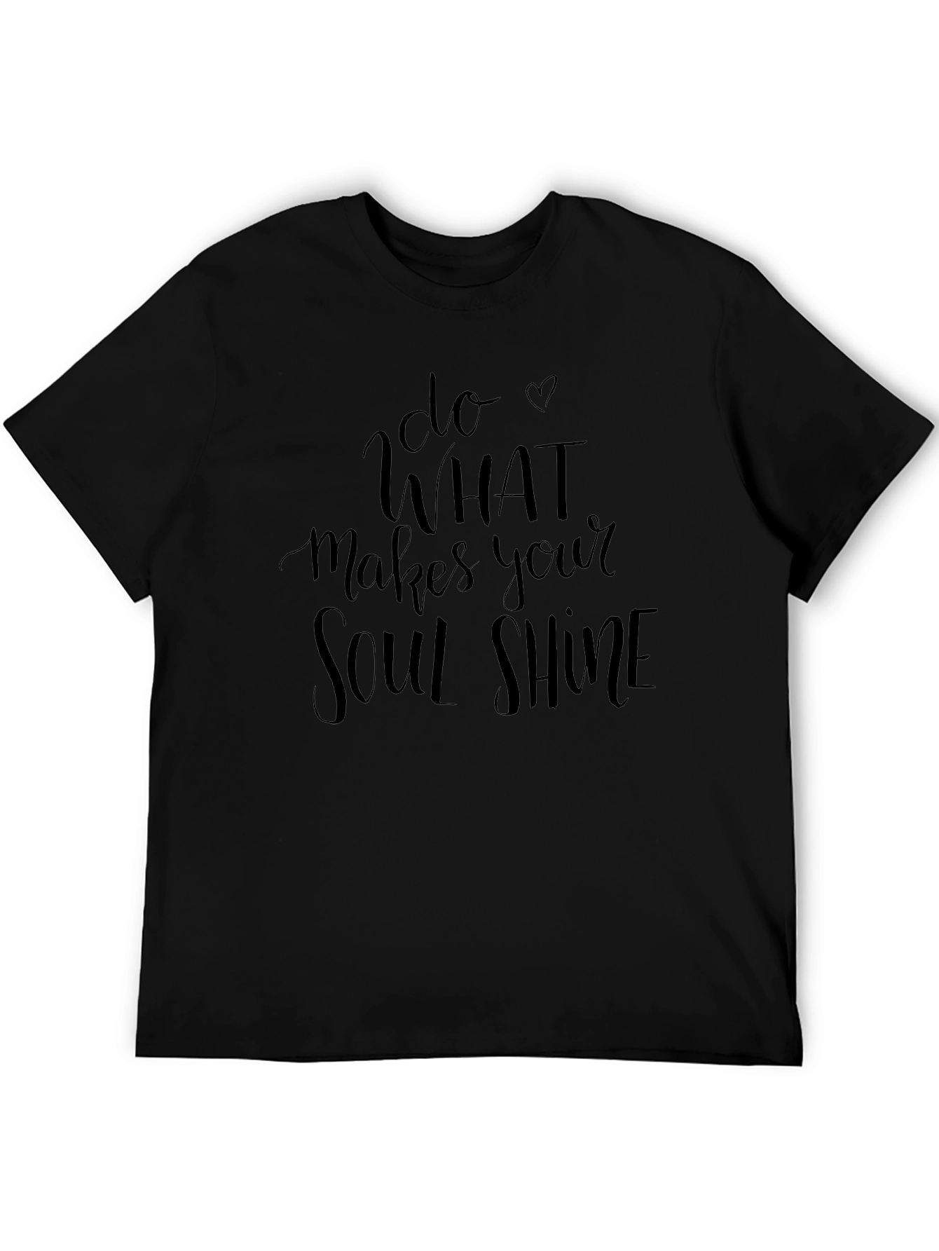 Soul Shine Graphic Tee - Inspirational Black T-Shirt