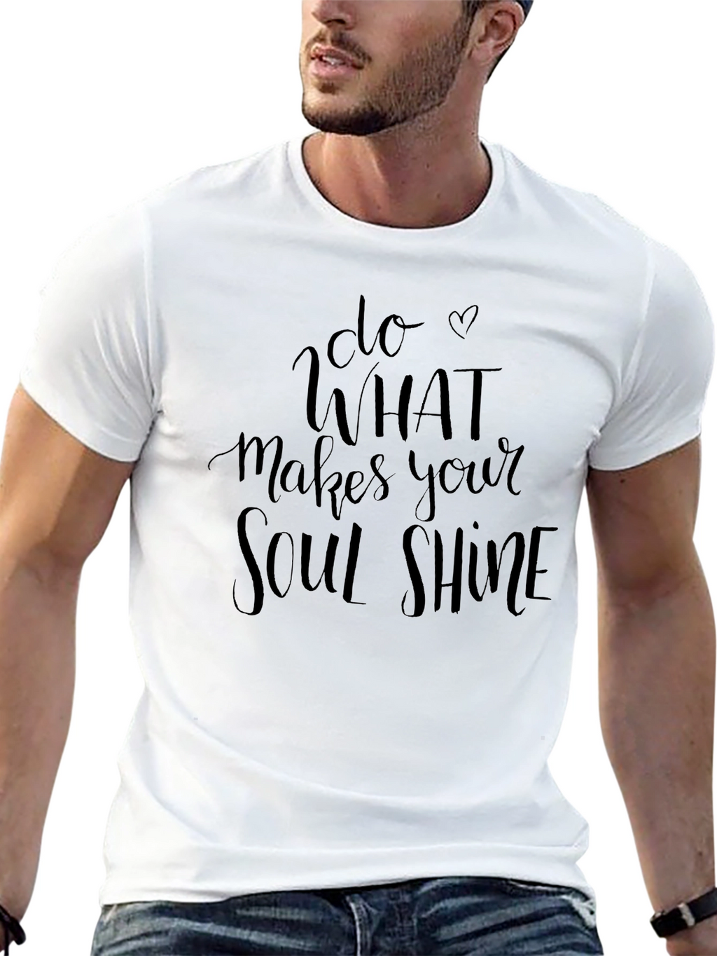 Soul Shine Graphic Tee - Inspirational Black T-Shirt