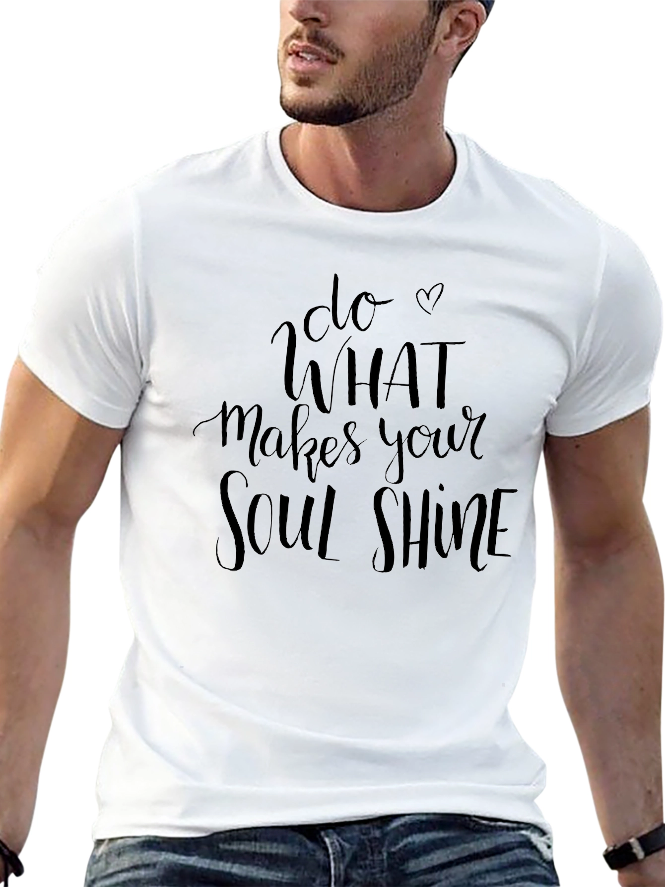 Soul Shine Graphic Tee - Inspirational Black T-Shirt
