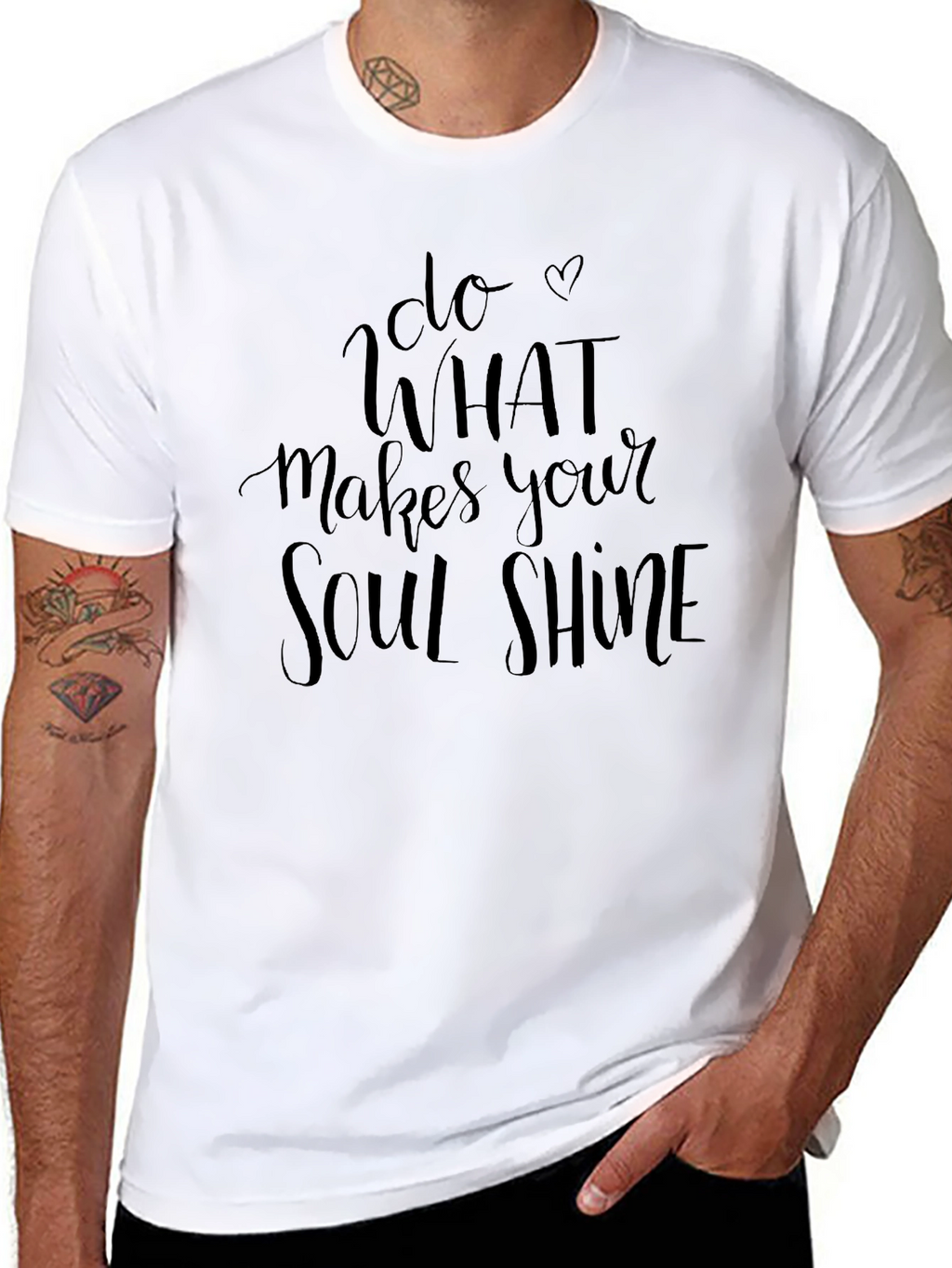 Soul Shine Graphic Tee - Inspirational Black T-Shirt