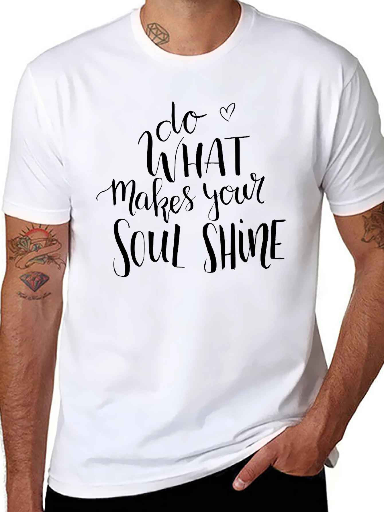 Soul Shine Graphic Tee - Inspirational Black T-Shirt
