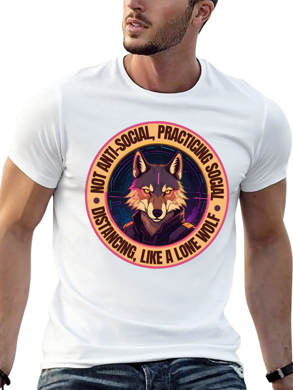 Lone Wolf Social Distancing Graphic Tee
