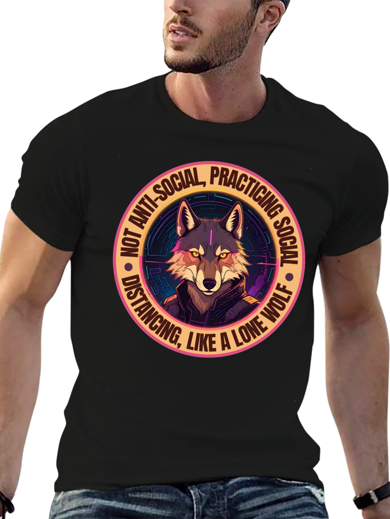 Lone Wolf Social Distancing Graphic Tee