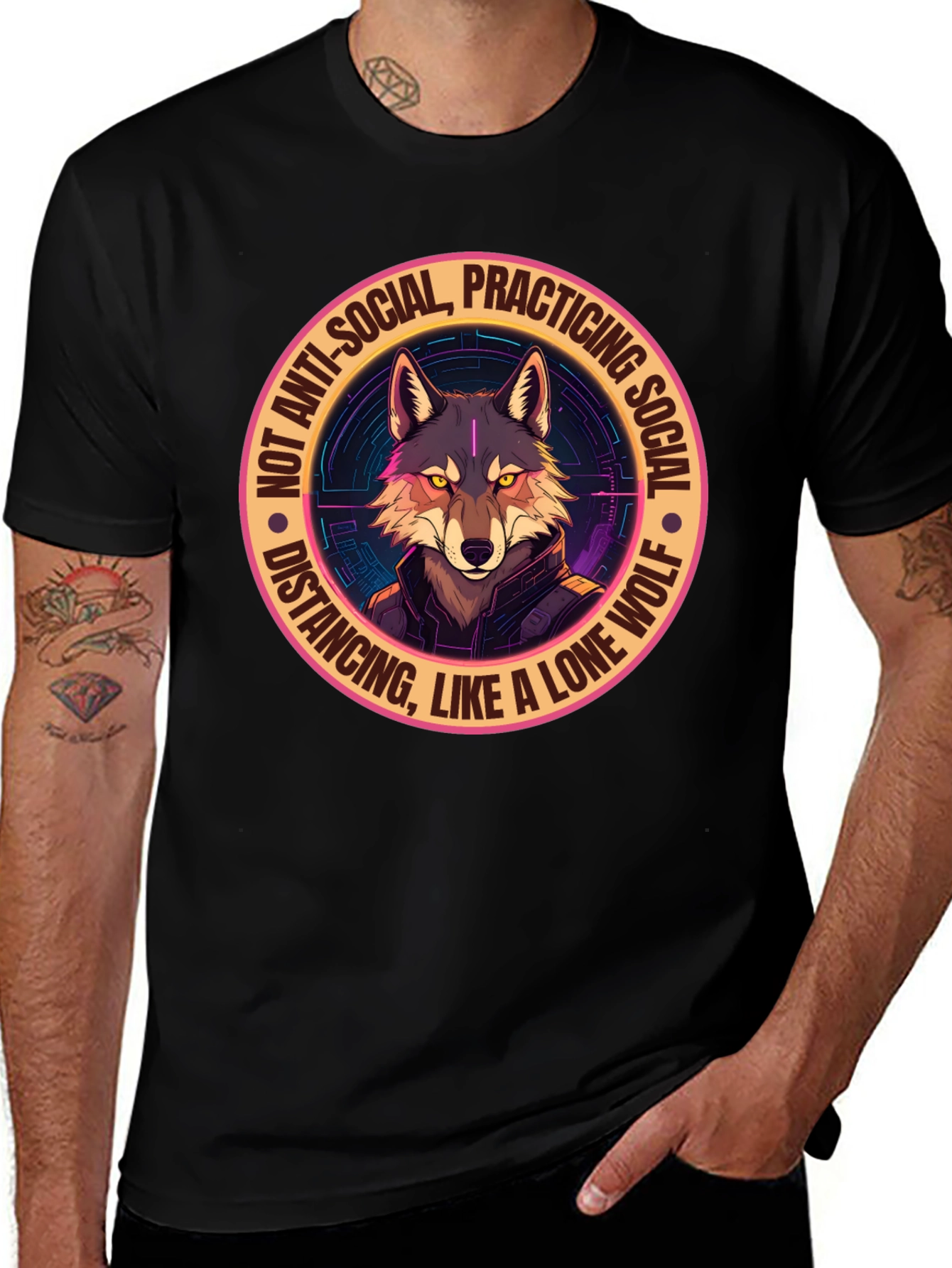 Lone Wolf Social Distancing Graphic Tee