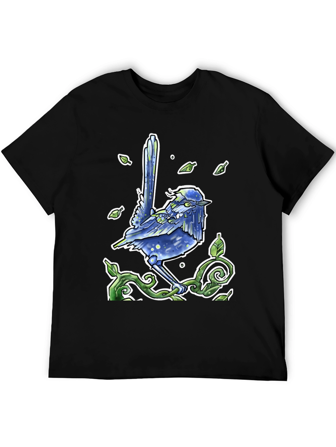 Blue Wren Graphic Tee - Unique Nature Design