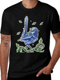 Blue Wren Graphic Tee - Unique Nature Design