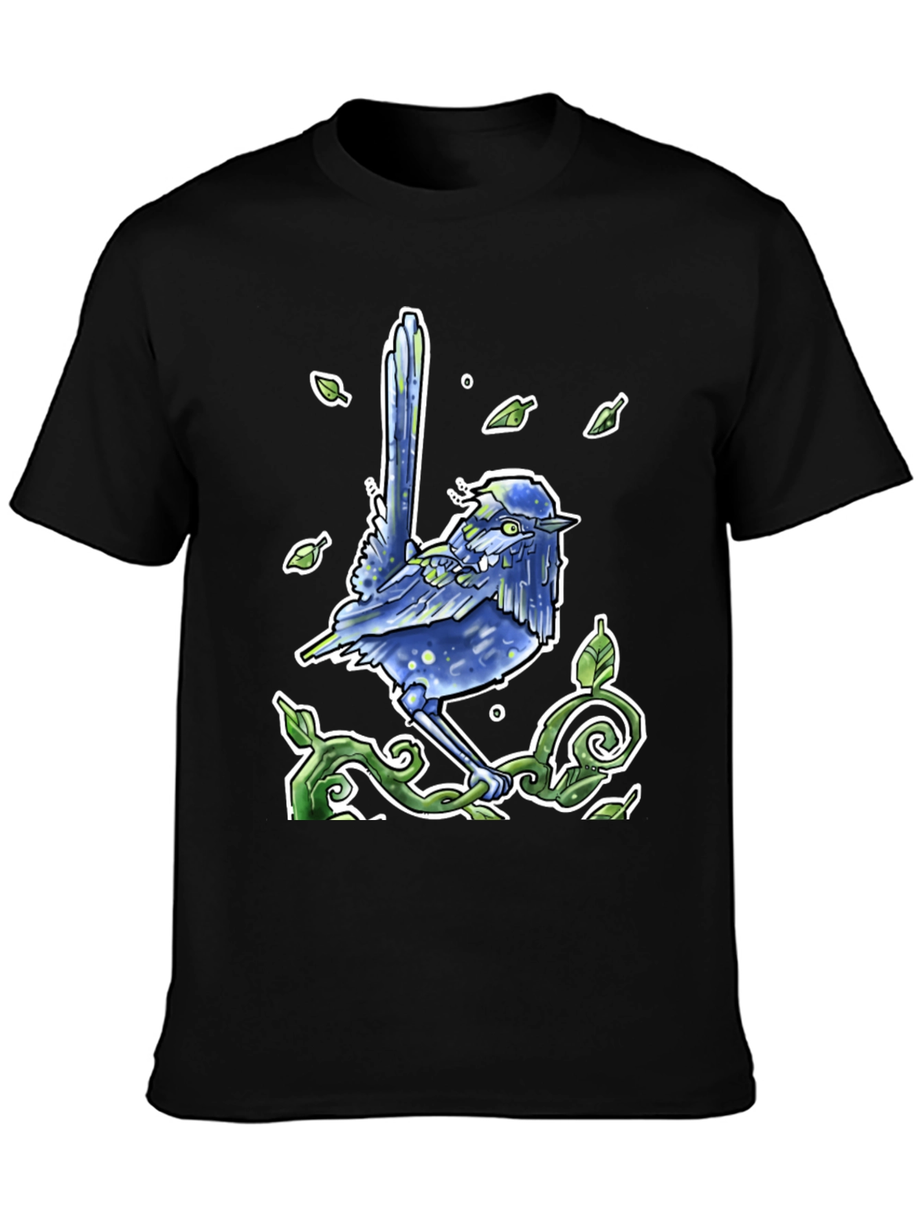 Blue Wren Graphic Tee - Unique Nature Design