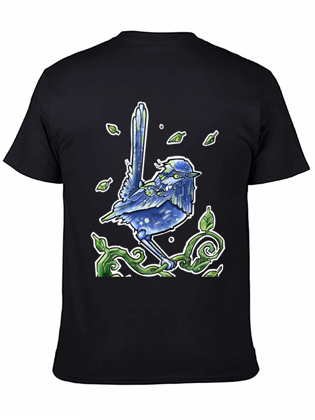 Blue Wren Graphic Tee - Unique Nature Design