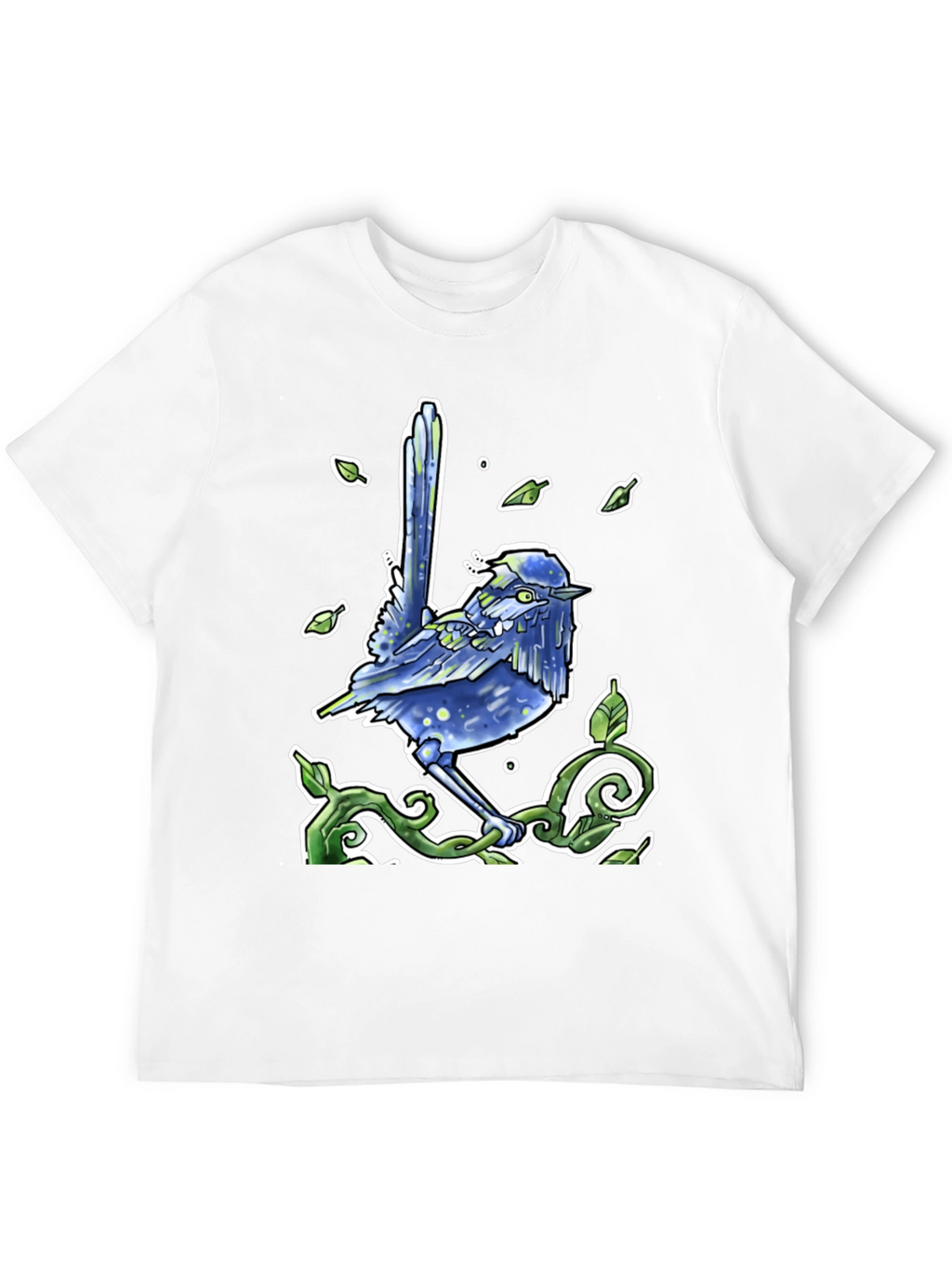 Blue Wren Graphic Tee - Unique Nature Design