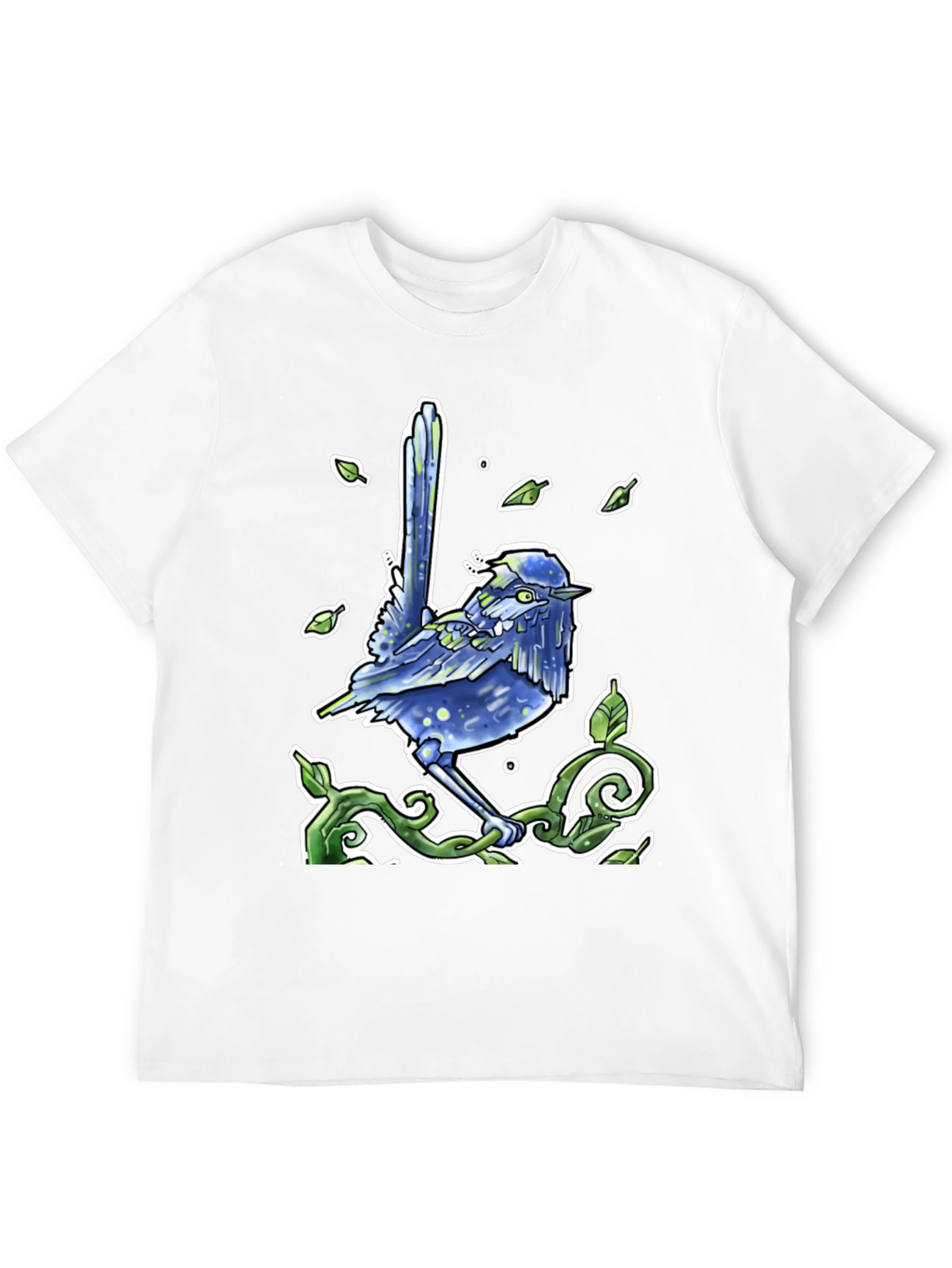 Blue Wren Graphic Tee - Unique Nature Design